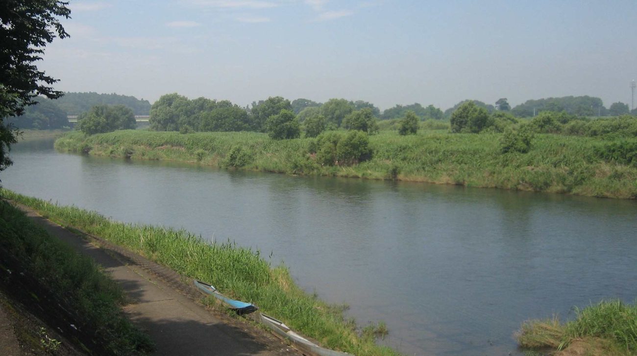 思川と緑の河岸（栃木県小山市、2007年）