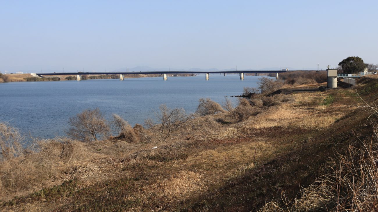 木曽川と橋(愛知県一宮市、2026年)