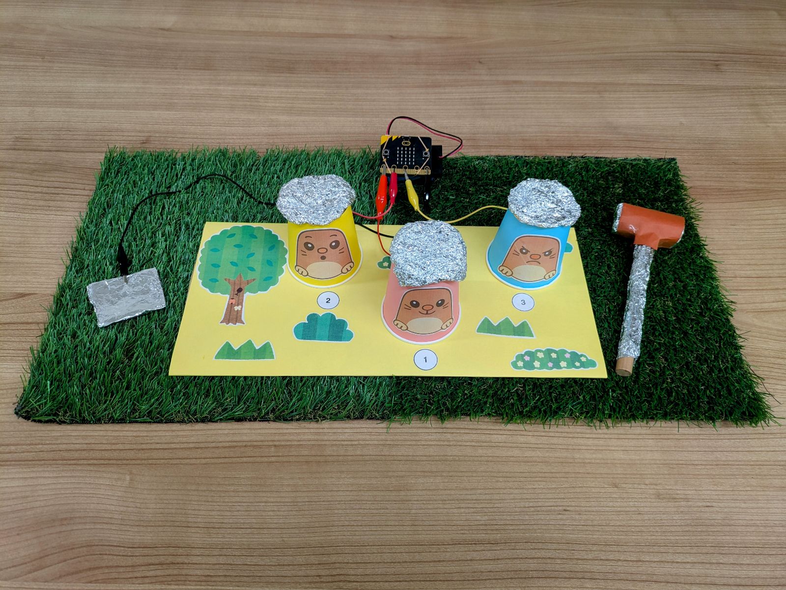 もぐらたたきゲーム完成図